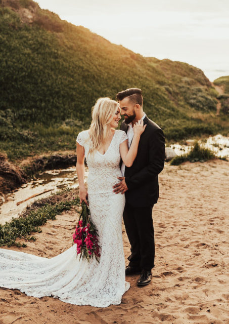  Adelaide  Bohemian  Lace Wedding  Dress  Dreamers and Lovers