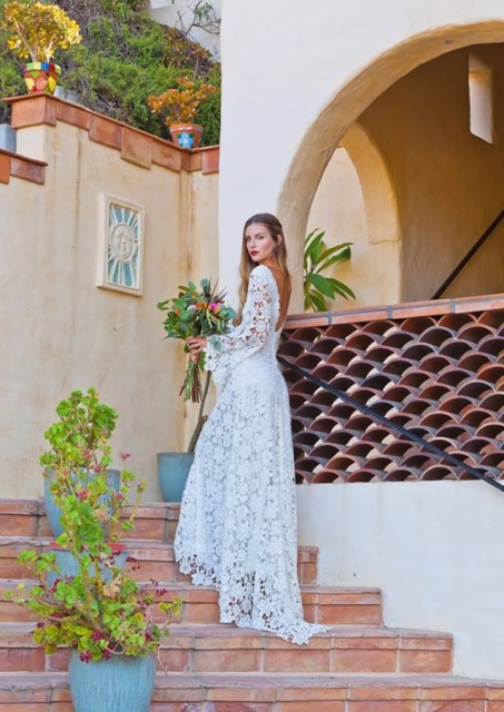  Charlotte  Low Back Wedding  Dress  Bohemian  Wedding  