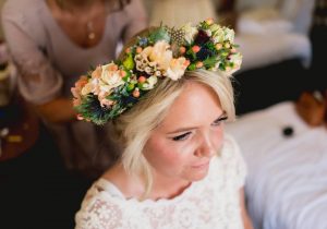gorgeous-flower-crown-worn-by-UK-bohemian-bride-Poppy