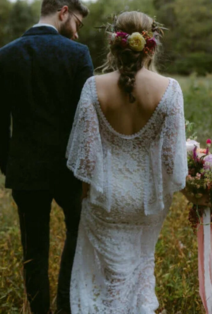 Norma Bohemian Lace Wedding Dress | Dreamers and Lovers