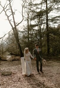 Bride-Jade-wearing-Willow-Lace-Wedding-Dress-in-the-forest