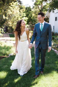 bohemian-bride-charlie-wearing-the-bianca-2-piece-silk-lace-wedding-dress