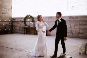the-first-look-bride-sadie-with-her-hromm-she-wears-dreamers-and-lovers-lisa-dress