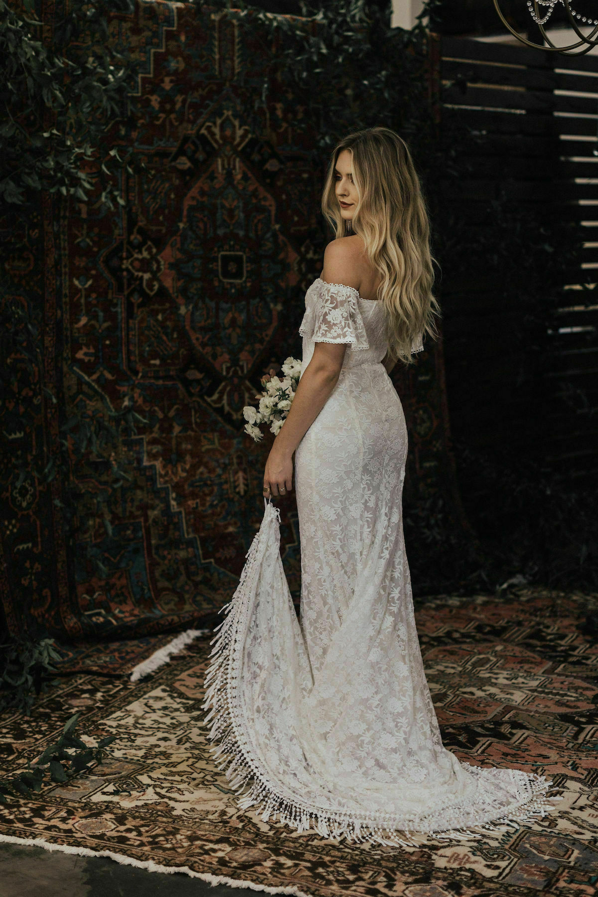 Callista Off The Shoulder Lace Wedding Dress