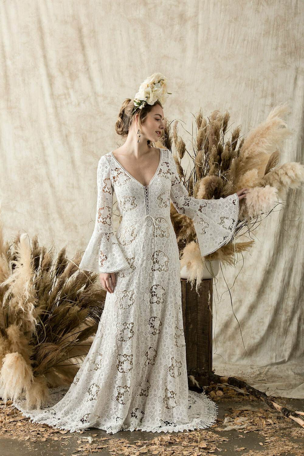 Juliet Lace Bohemian Wedding Dress | Dreamers and Lovers