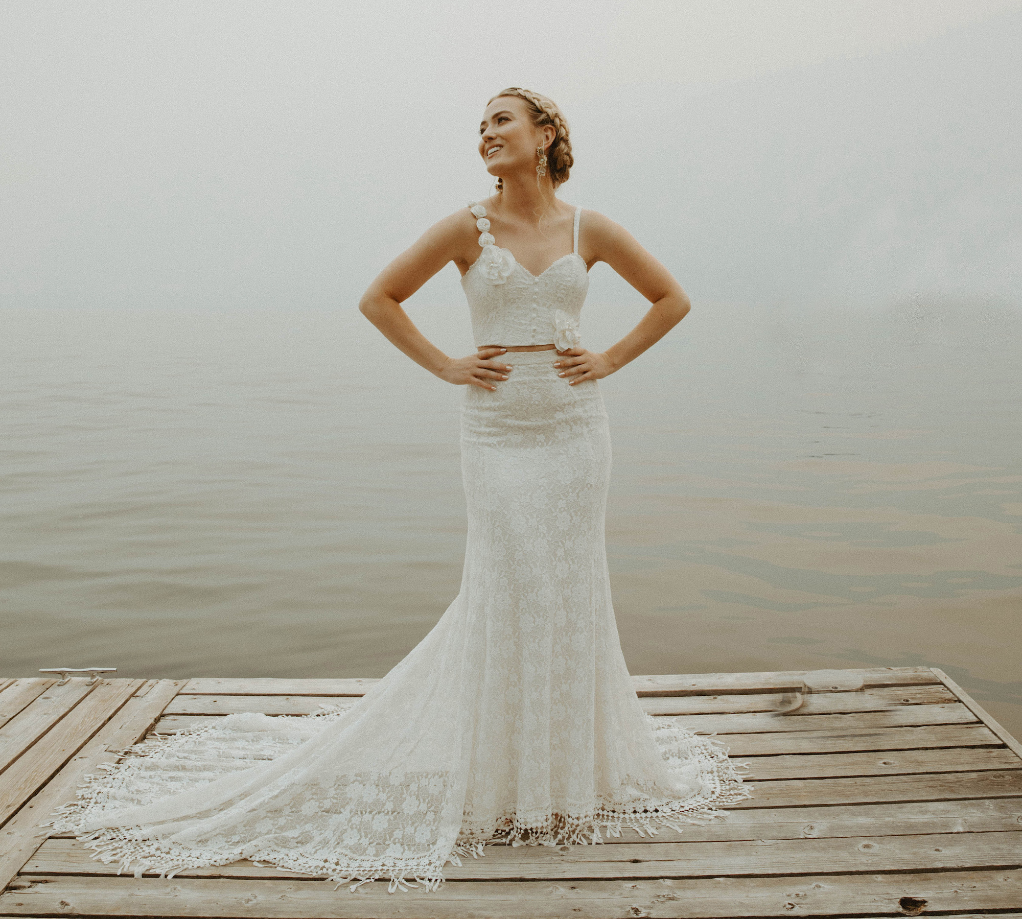Harper Two-Piece Lace Wedding Dress