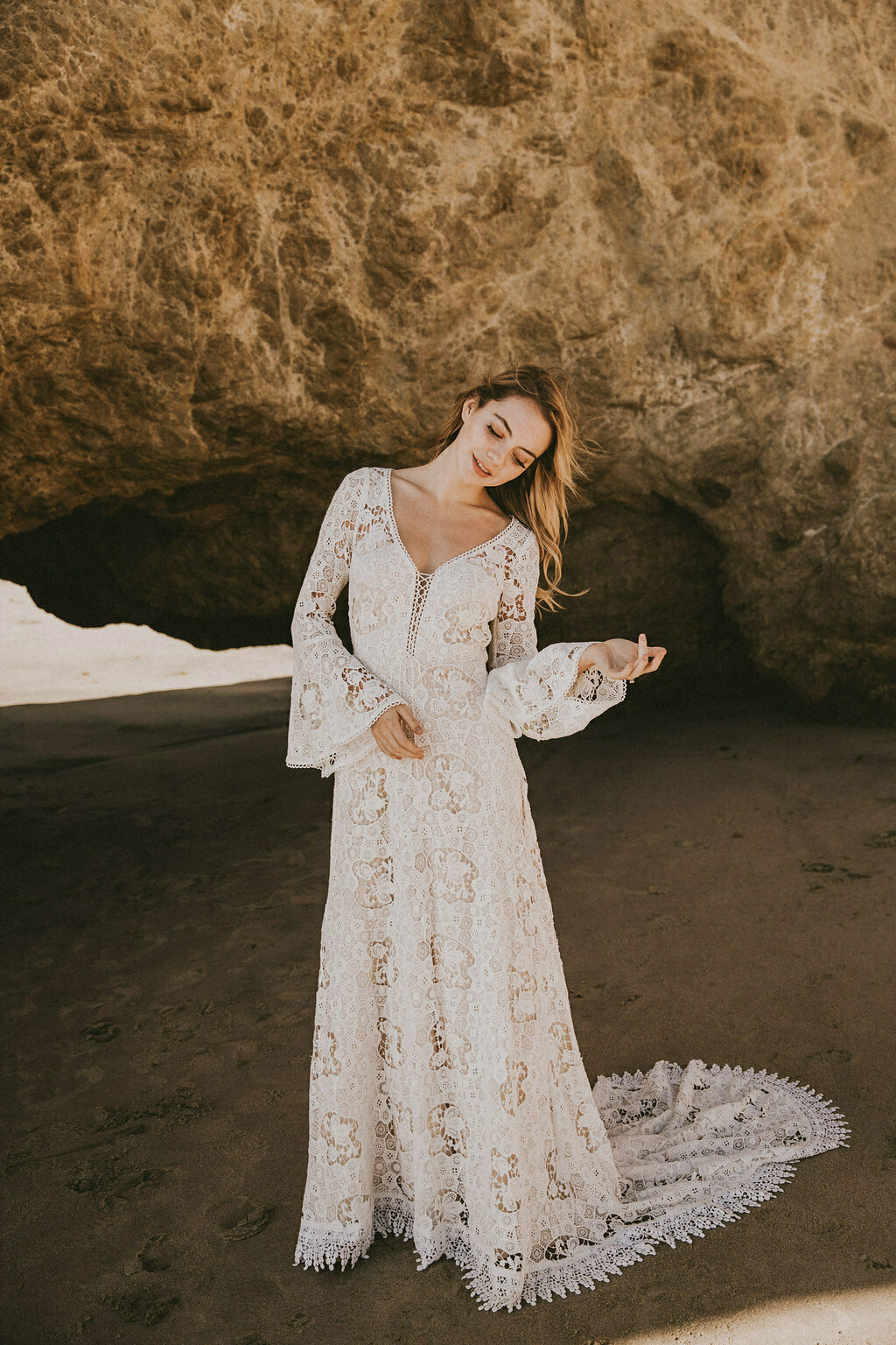 Great Hippie Lace Wedding Dress  Learn more here 