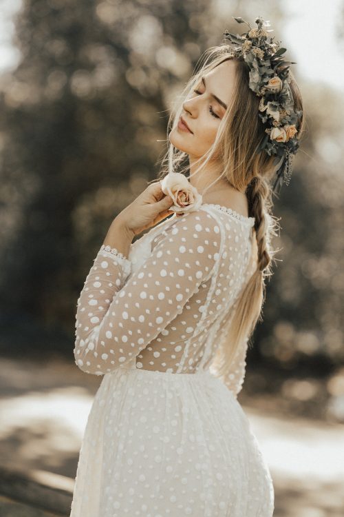 Audrey Romantic Bohemian Wedding Dress | Dreamers and Lovers
