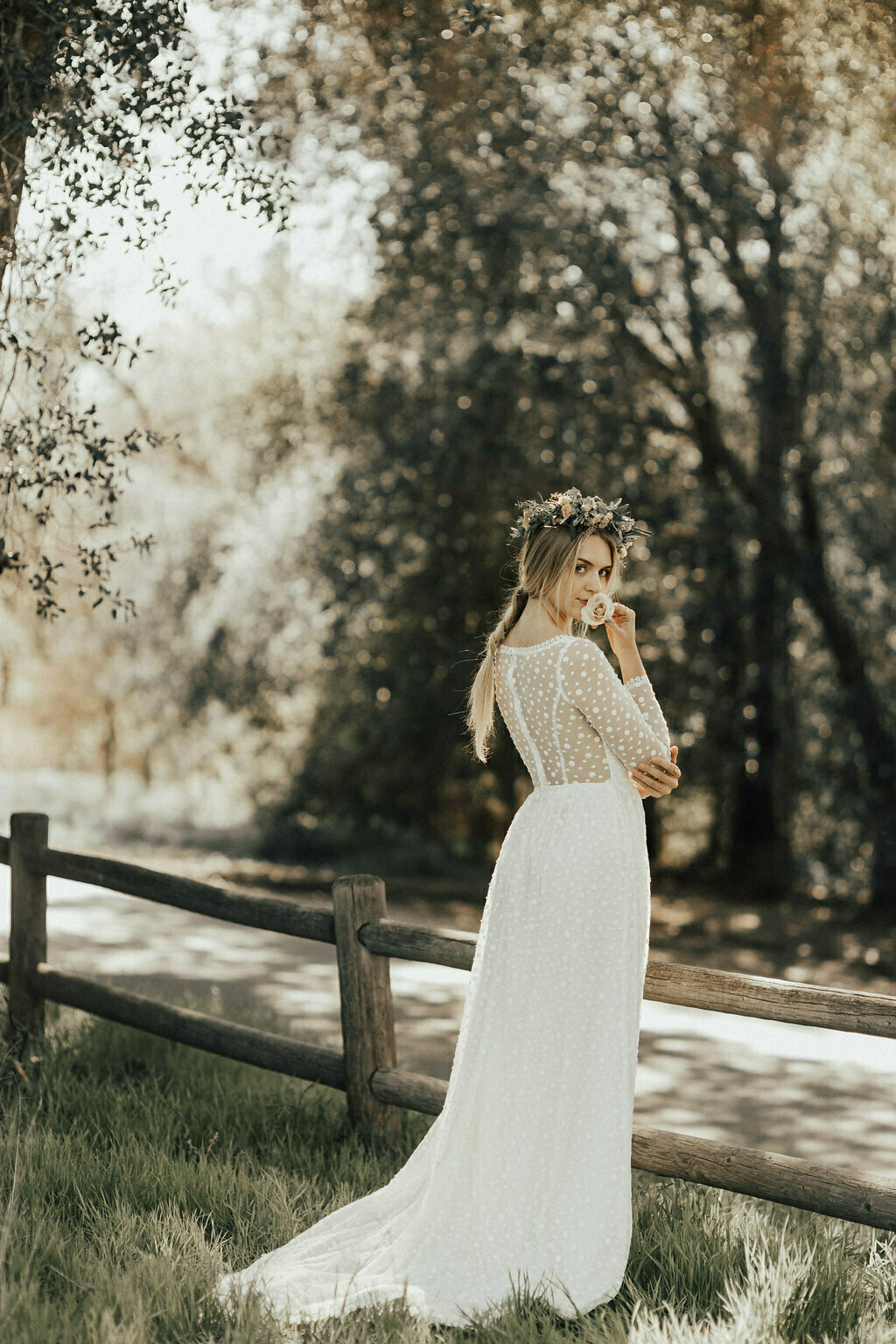 Audrey Romantic Bohemian Wedding Dress | Dreamers and Lovers