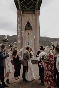 the-kiss-at-cathedral-city-bohemian-wedding-inspo