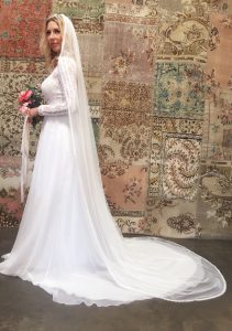 ines-flowy-wedding-dress-shown-with-cindy-veil