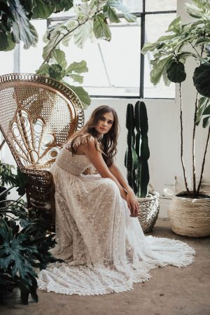 Lupita Bohemian Lace Wedding Dress | Dreamers and Lovers