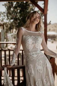 applique-lace-combines-with-soft-dotted-mesh-on-the-Isabella-backless-long-sleeves-lace-gown