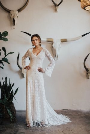 Gorgeous Mermaid Off The Shoulder Long Sleeve Open Back White Lace Wedding Dresses With Train Dress Girl Com