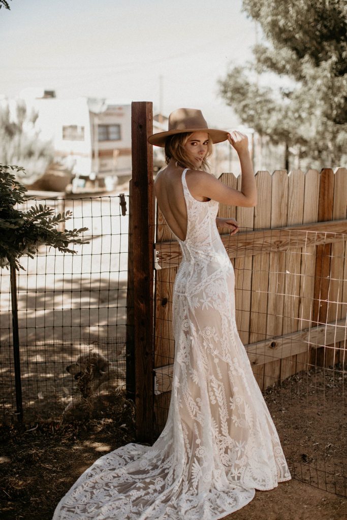 Stella Lace Bohemian Wedding Dress | Dreamers and Lovers