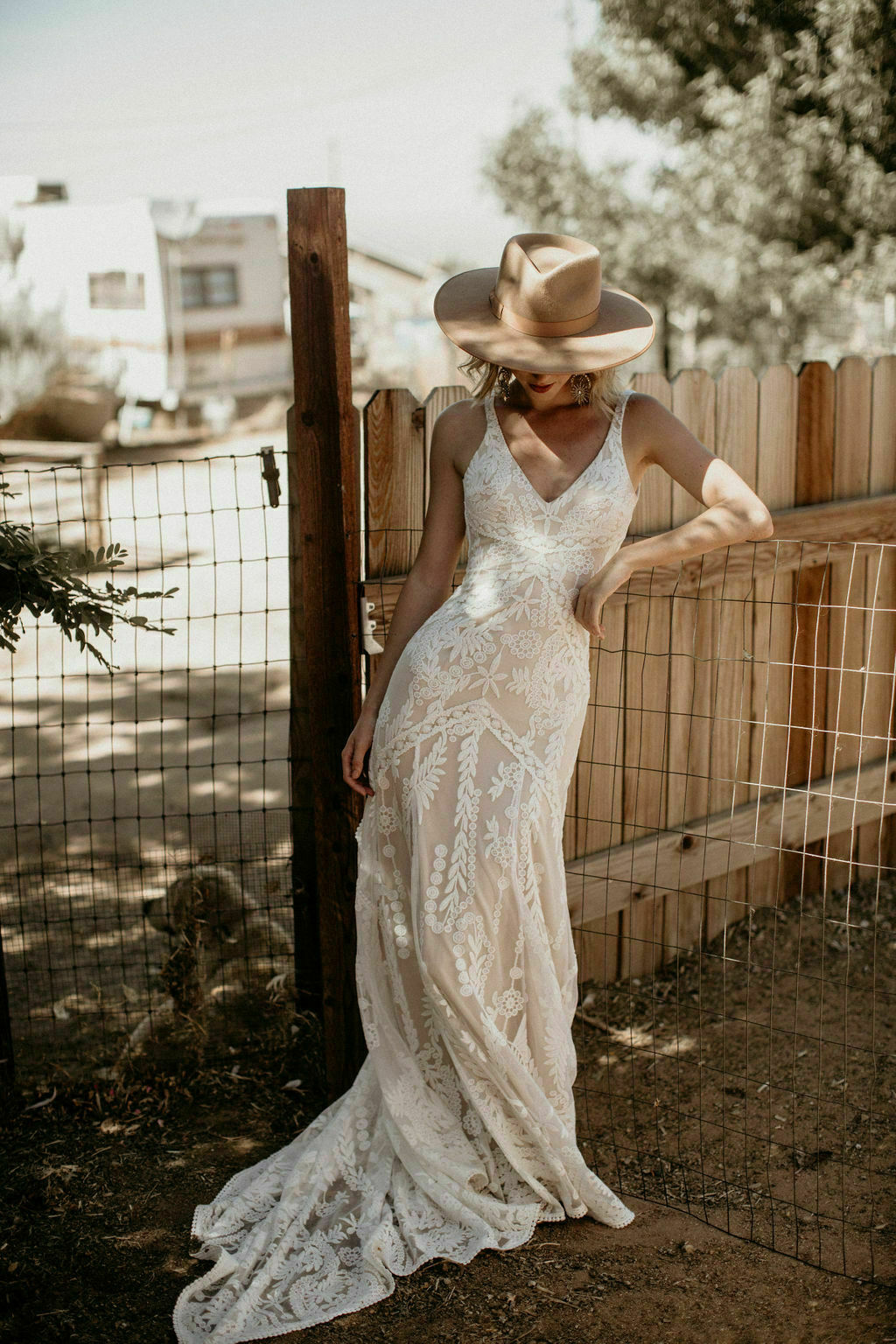 Stella Lace Bohemian Wedding Dress | Dreamers and Lovers
