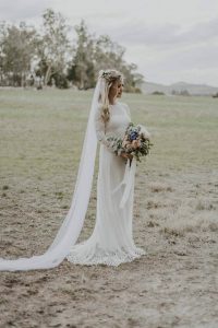 Australian-Bohemian-Bride-wearing-long-sleeve-boho-wedding-dress