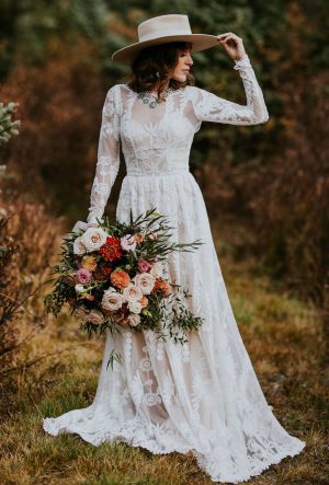 white flowy lace dress