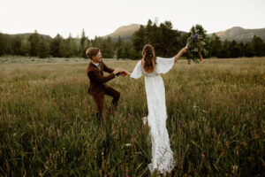 Meet-Bohemian-Bride-Avery-wearing-the -Hayley-romantic-wedding-dress